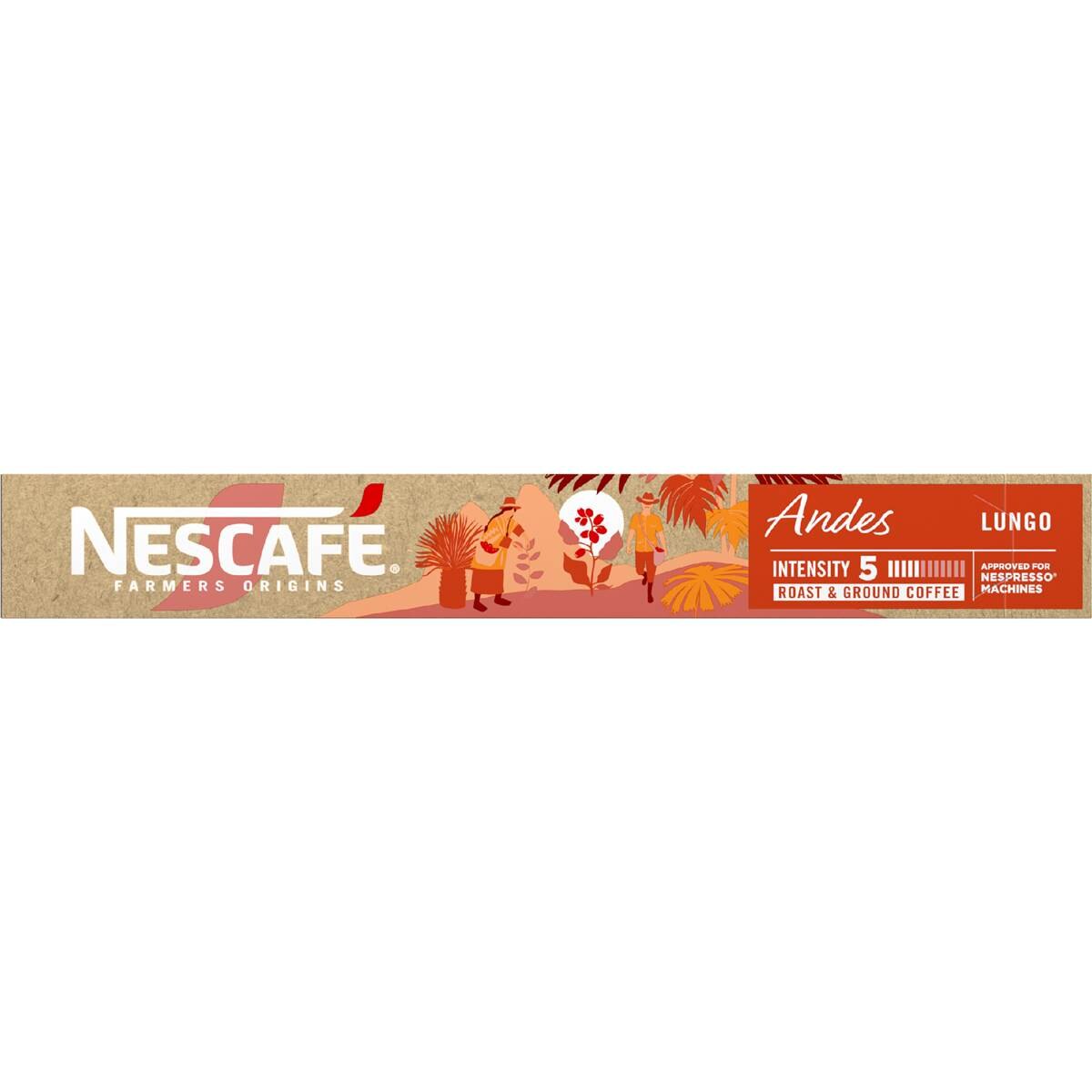 Nescafe Farmers Origin Pods Andes Lungo Coffee Capsules 10 pack