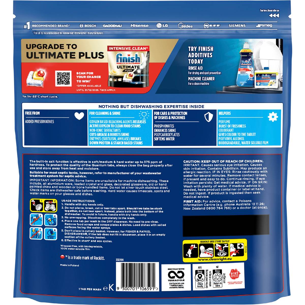 Finish Quantum Dishwasher Tablets Lemon 90 pack