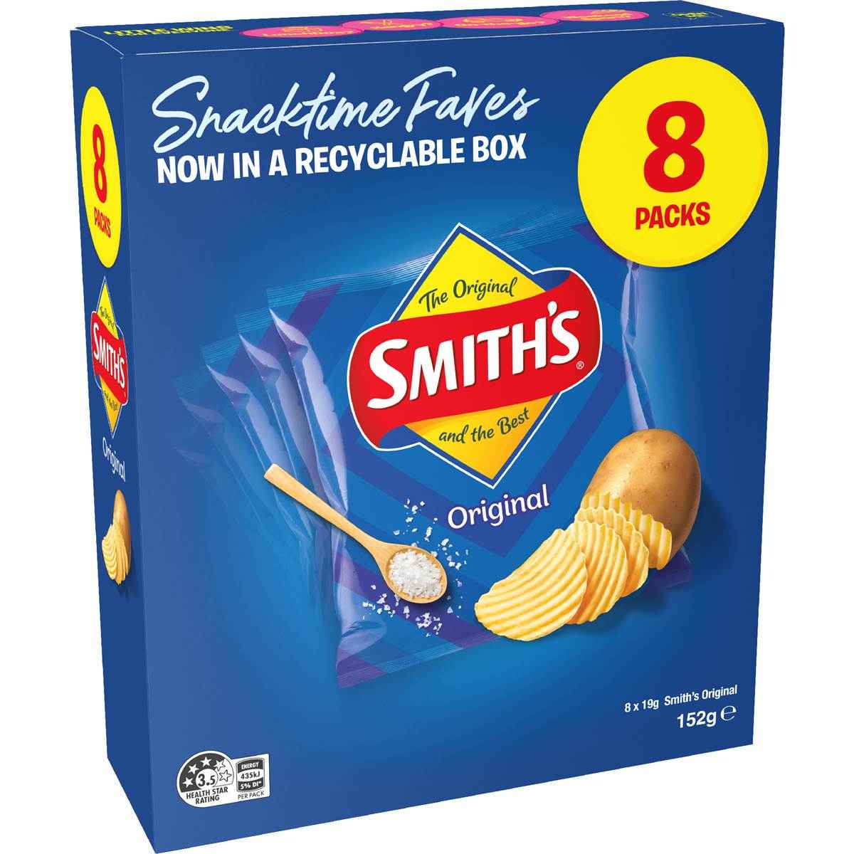 Smith's Potato Chips Lunchbox Multipack Original 8 pack