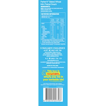 Parker's Baked Pretzels Mini Minis 25g x 8 pack