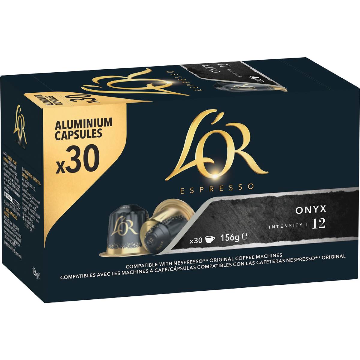 L'Or Espresso Onyx Intensity 12 Coffee Pods 30 pack