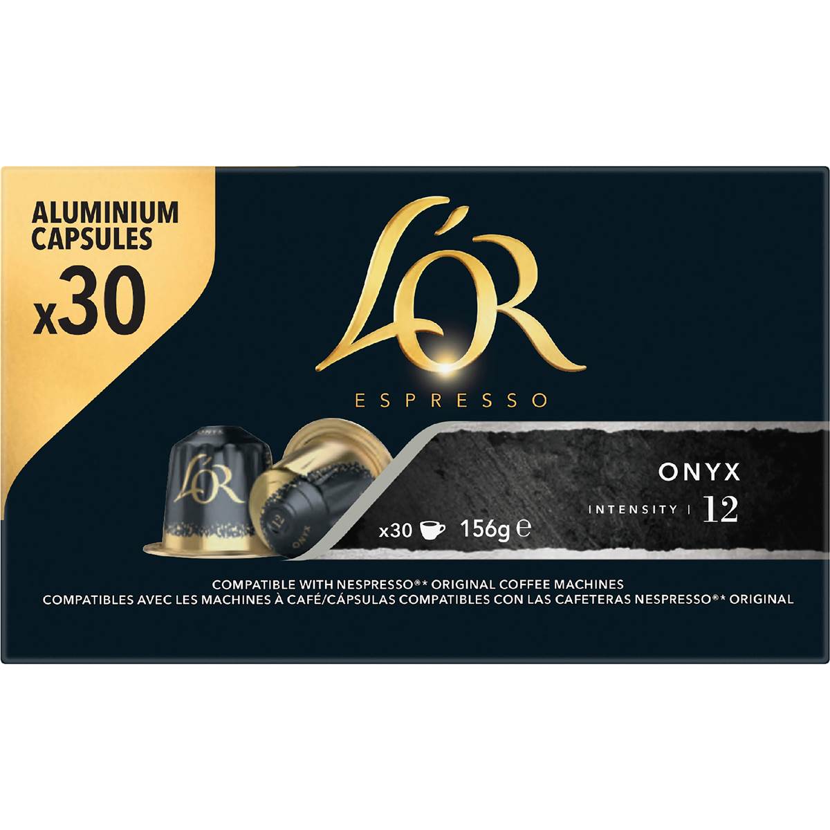 L'Or Espresso Onyx Intensity 12 Coffee Pods 30 pack