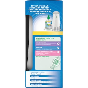Air Wick Essential Oil Auto Freshener Linen & White Orchid 228mL