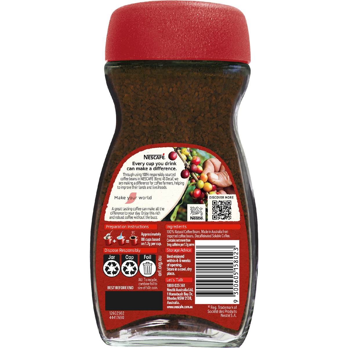 Nescafe Decaf Blend 43 Instant Coffee 150g