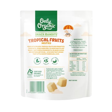 Only Organic Snack Bandits Melties Tropical Fruit 15g