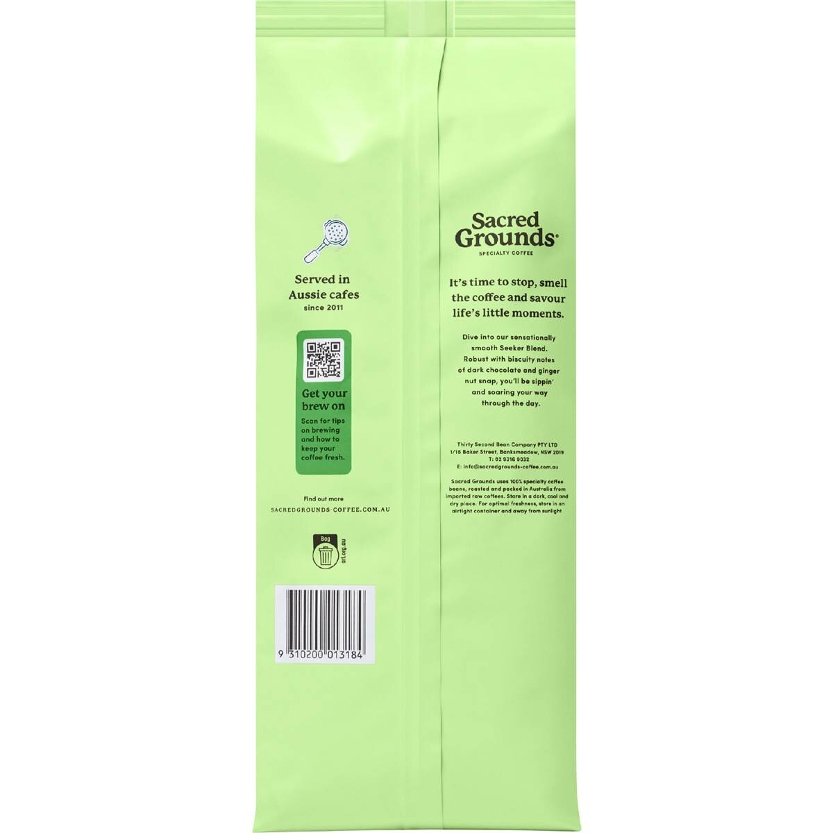 Sacred Grounds Seeker Blend Whole Coffee Beans 1kg