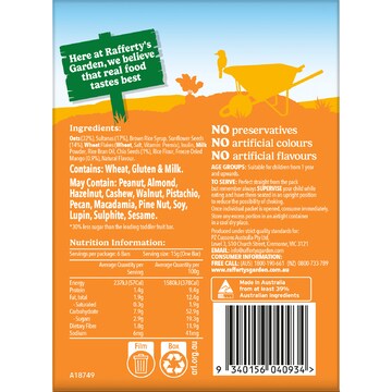 Rafferty's Garden Mango & Chia Pressed Bar 6 pack