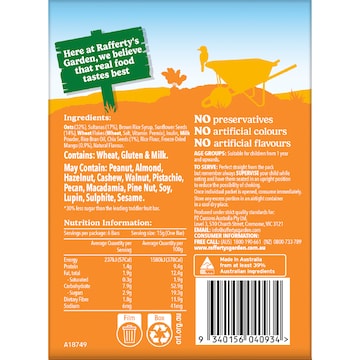 Rafferty's Garden Mango & Chia Pressed Bar 6 pack