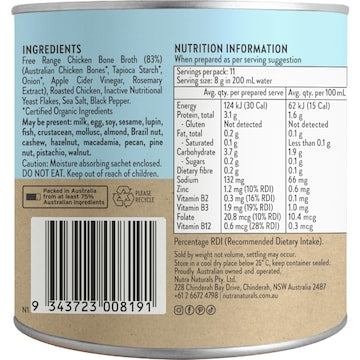 Nutra Naturals Chicken Bone Broth Homestyle Original 88g