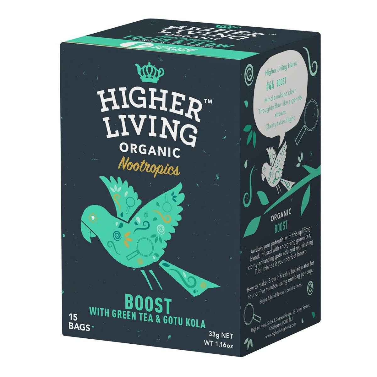 Higher Living Organic Nootropics Boost 15 pack