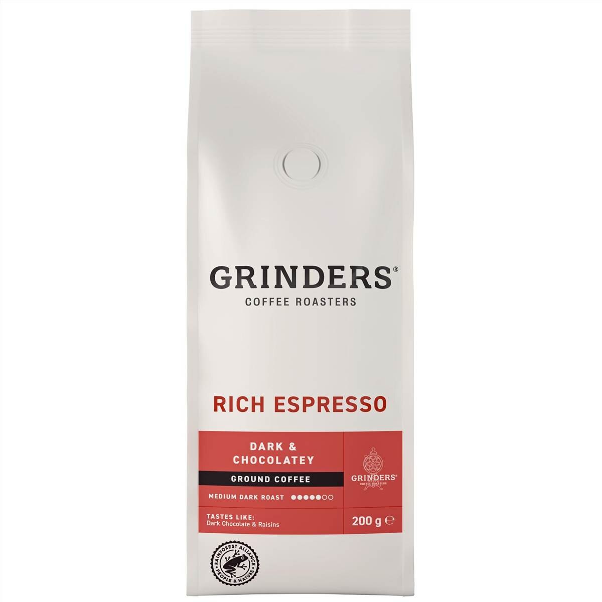 Grinders Rich Espresso Coffee Ground 200g