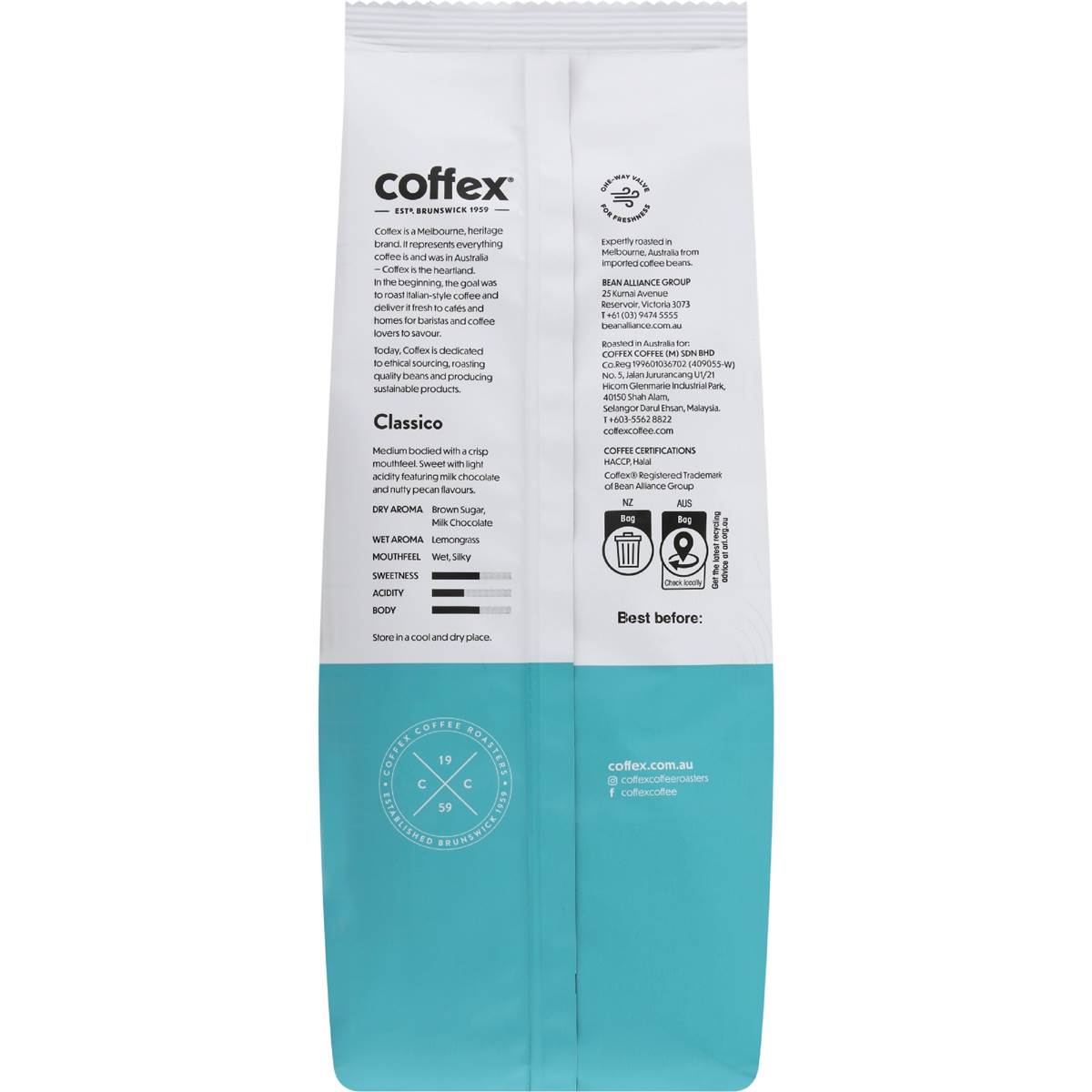 Coffex Classico 100% Arabica Coffee Beans 500g
