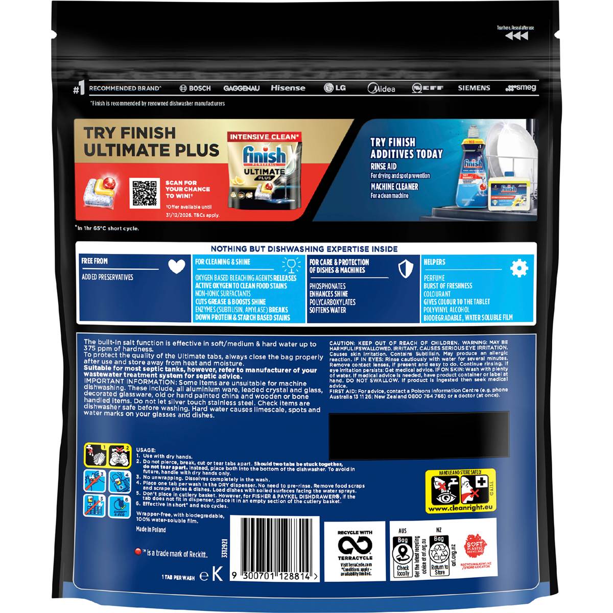 Finish Ultimate Dishwasher Tablets Lemon 52 pack