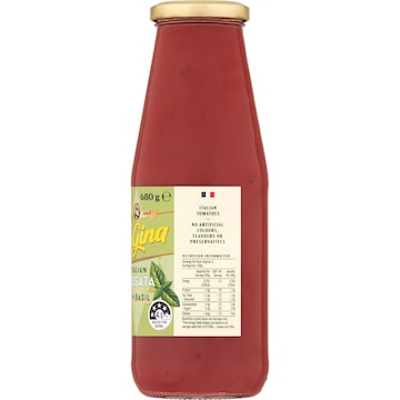 La Gina Italian Passata With Basil 680g