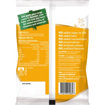 Rafferty's Garden Smiley Puffs Banana 30g
