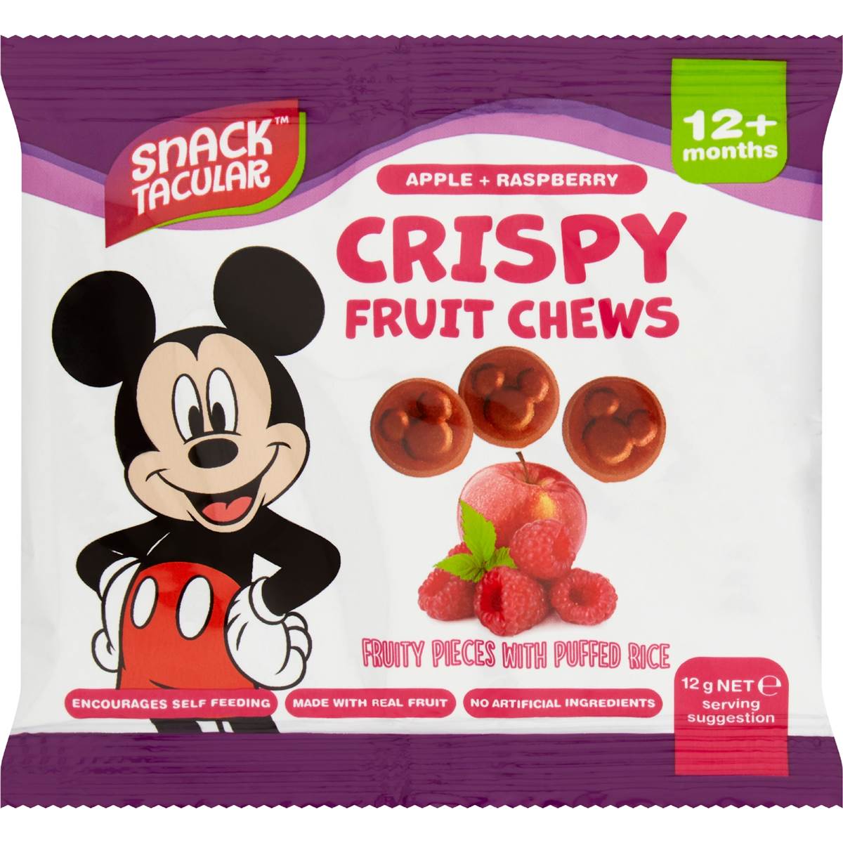 Snacktacular Crispy Fruit Chews Apple & Raspberry 12g