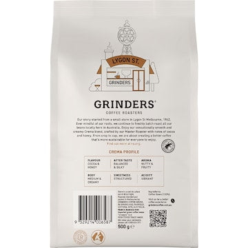 Grinders Crema Coffee Beans 500g