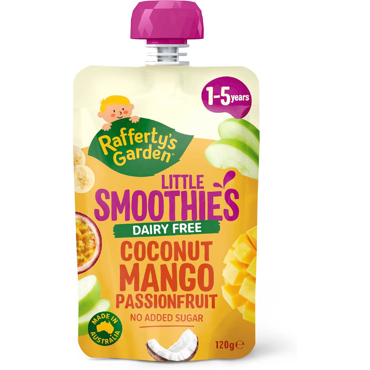 Rafferty's Garden Little Smoothies Baby Food Coconut Mango Passionfruit 120g