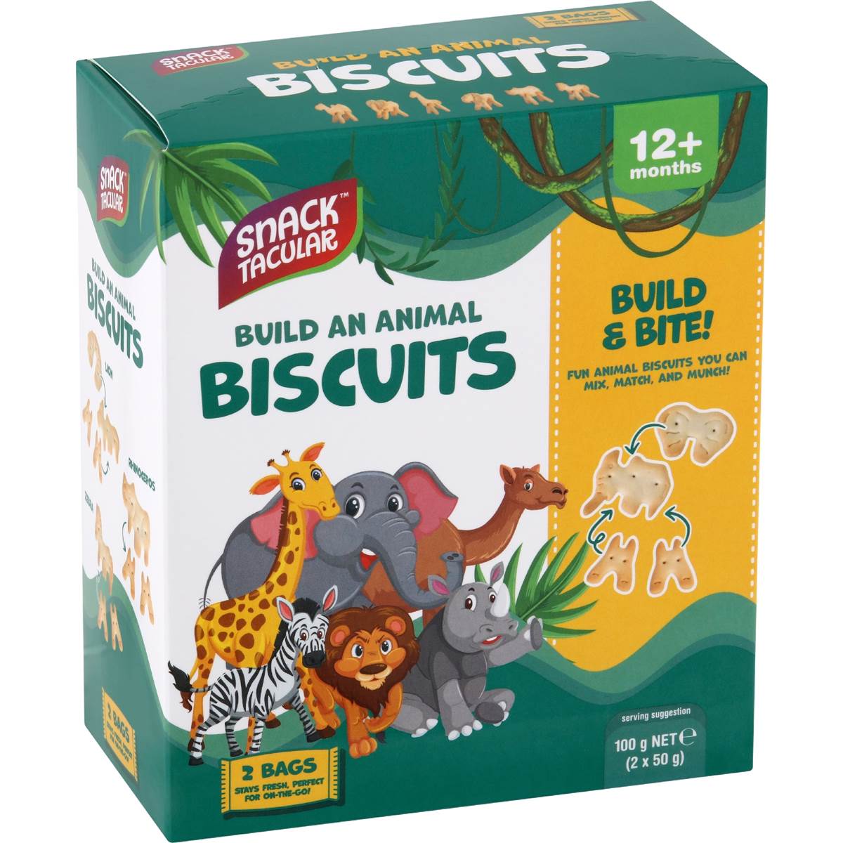 Snacktacular Build An Animal Biscuits 2 pack