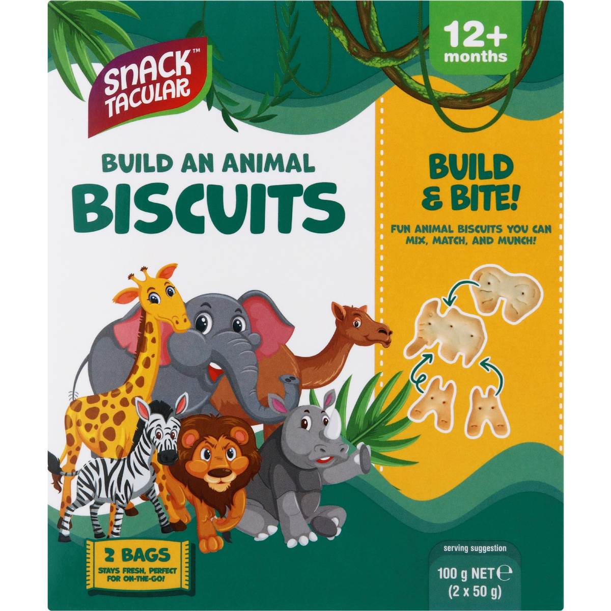 Snacktacular Build An Animal Biscuits 2 pack