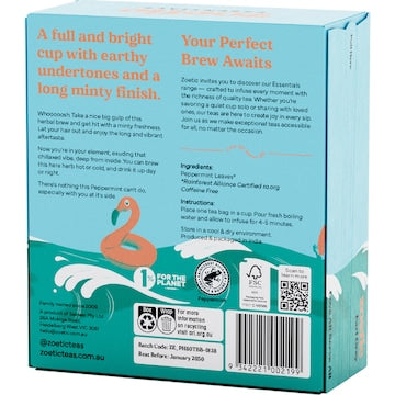 Zoetic Tea Bags Peppermint 80 pack