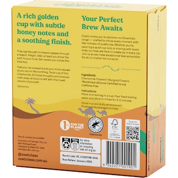 Zoetic Tea Bags Chamomile 80 pack