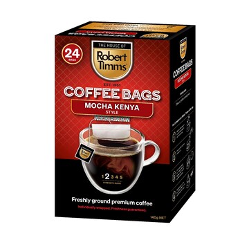 Robert Timms Coffee Bags Mocha Kenya Style 24 pack