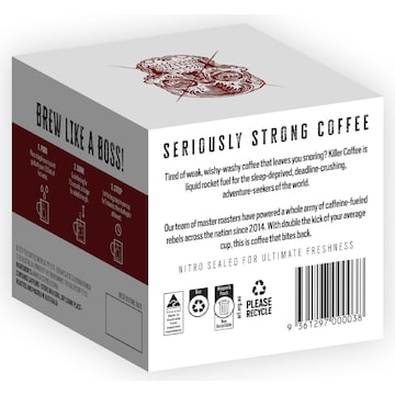 The Killer Coffee Co Coffee Bags Espresso 12 pack