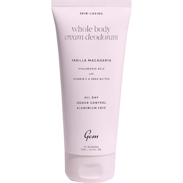Gem Whole Body Cream Deodorant Vanilla Macadamia 73mL