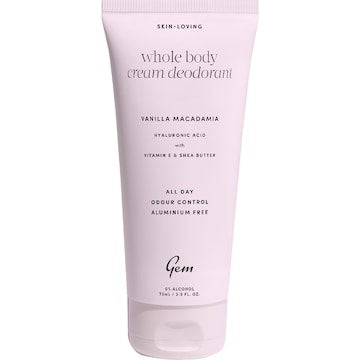 Gem Whole Body Cream Deodorant Vanilla Macadamia 73mL