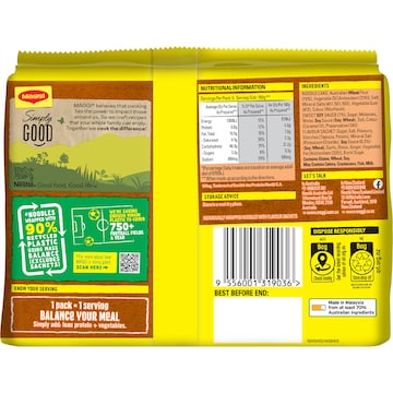 Maggi 2 Minute Noodles Honey Soy Chicken 350g 5 pack