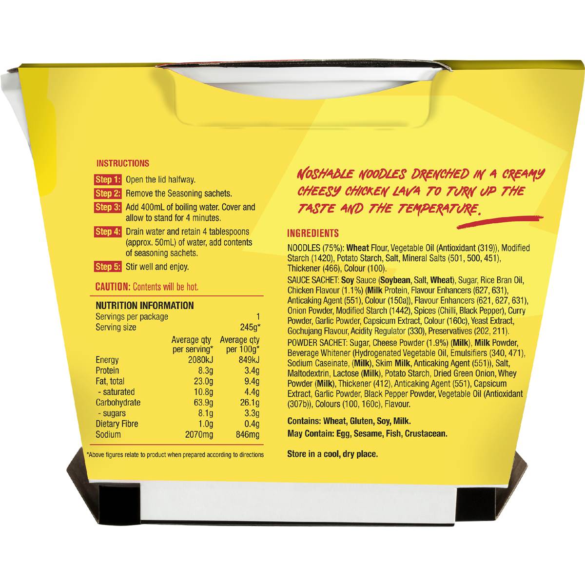 Suimin K Pow Flaming Cheesy Chicken Noodle Bowl 105g