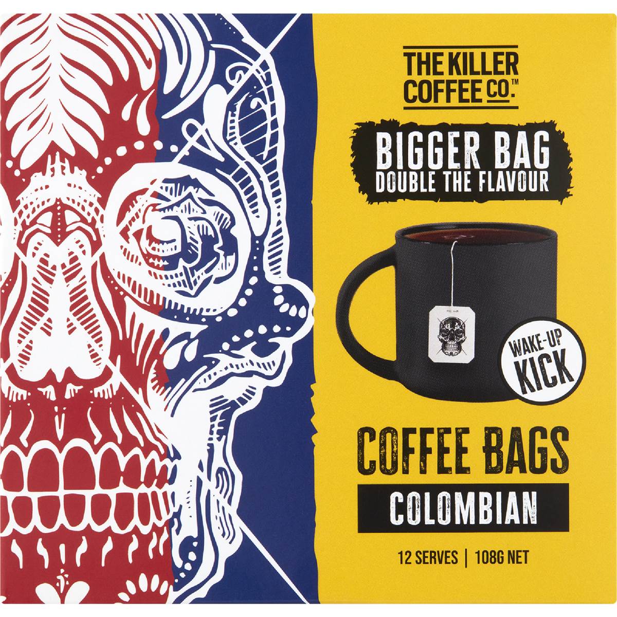 The Killer Coffee Co Coffee Bags Colombian 12 pack