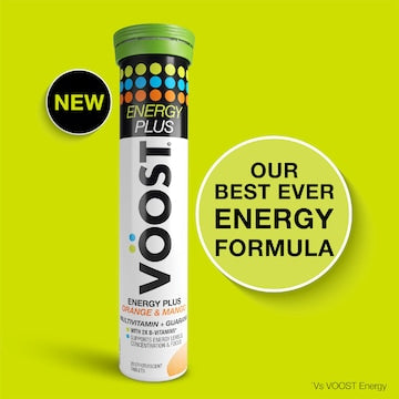 VOOST Effervescent Energy Plus Orange & Mango Tablets 20 pack