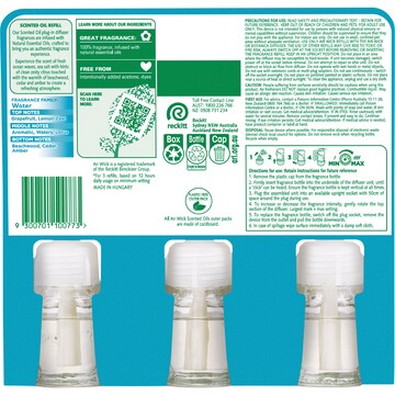 Air Wick 2x Essential Oil Ocean Waves & Sea Salt Plug In Refill 19mL x 3 pack