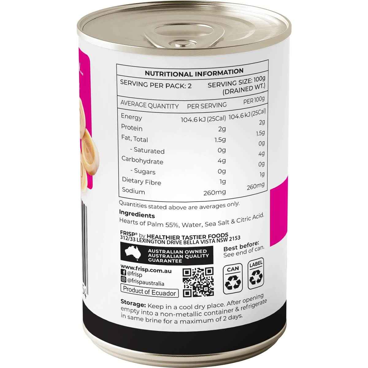 Frisp Hearts Of Palm Pieces 400g