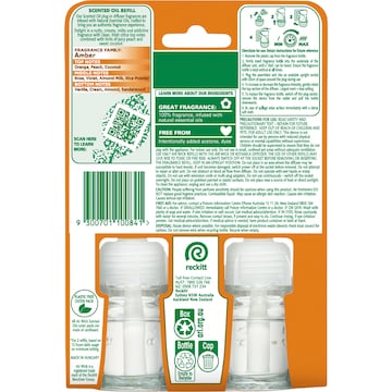 Air Wick 2x Essential Oil Vanilla & Shea Butter Plug In Refill 19mL x 2 pack