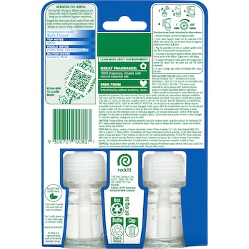Air Wick 2x Essential Oil Linen & White Orchid Plug In Diffuser Refill 19mL x 2 pack
