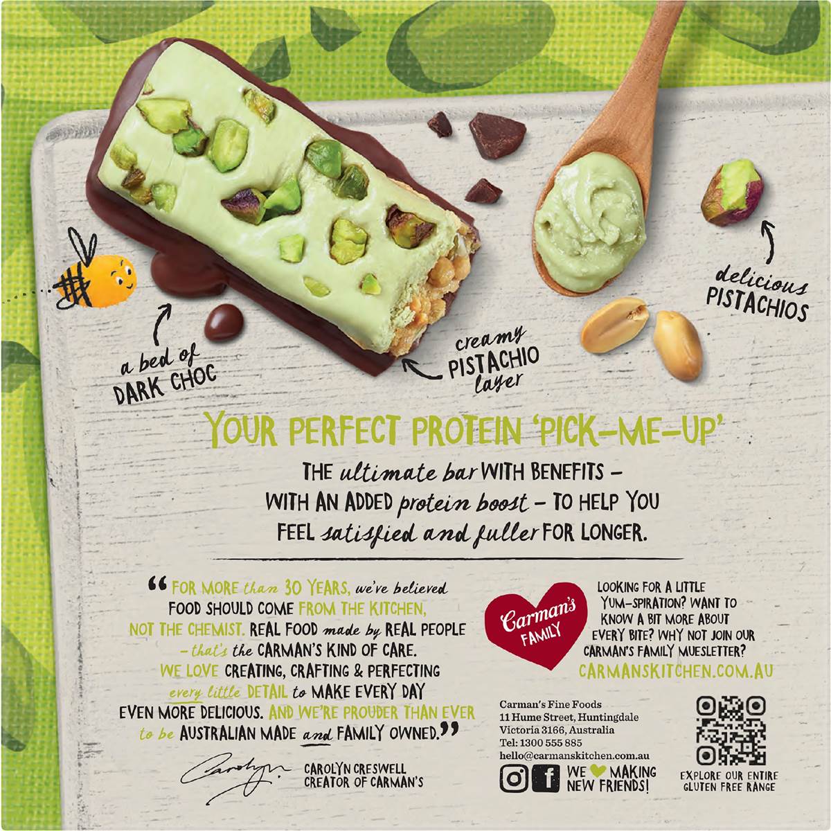 Carman's Protein Pistachio Delight Bars 5 pack