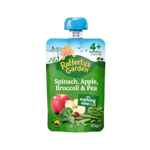 Spinach Apple Broccoli & Pea and Nothing Else Baby Food Puree Pouch 4+ Months