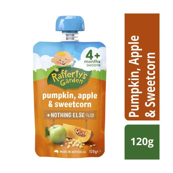 Pumpkin Apple & Sweetcorn and Nothing Else Baby Food Puree Pouch 4+ Months