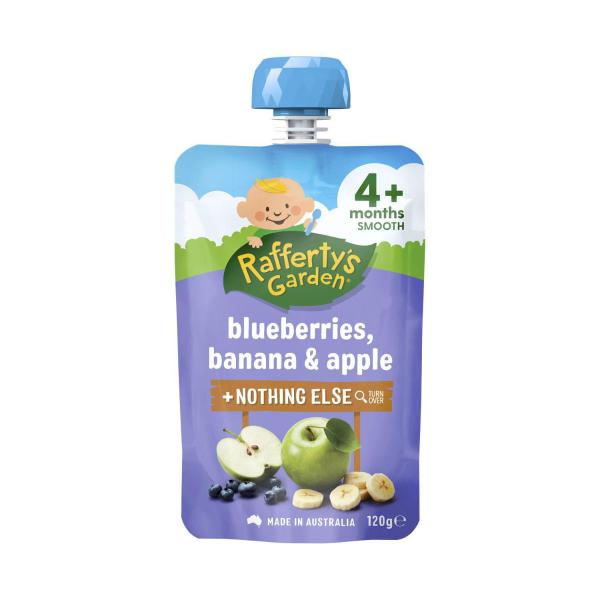Blueberries Banana & Apple and Nothing Else Baby Food Puree Pouch 4+ Months