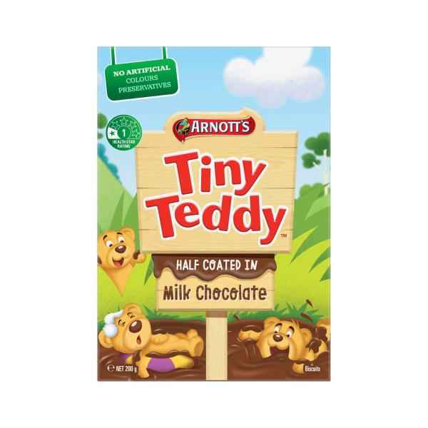 Half Coated Chocolate Tiny Teddy Biscuits