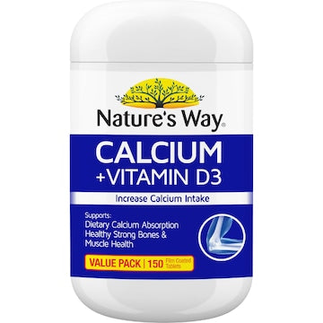Nature's Way Calcium + Vitamin D3 Tablets 150 pack