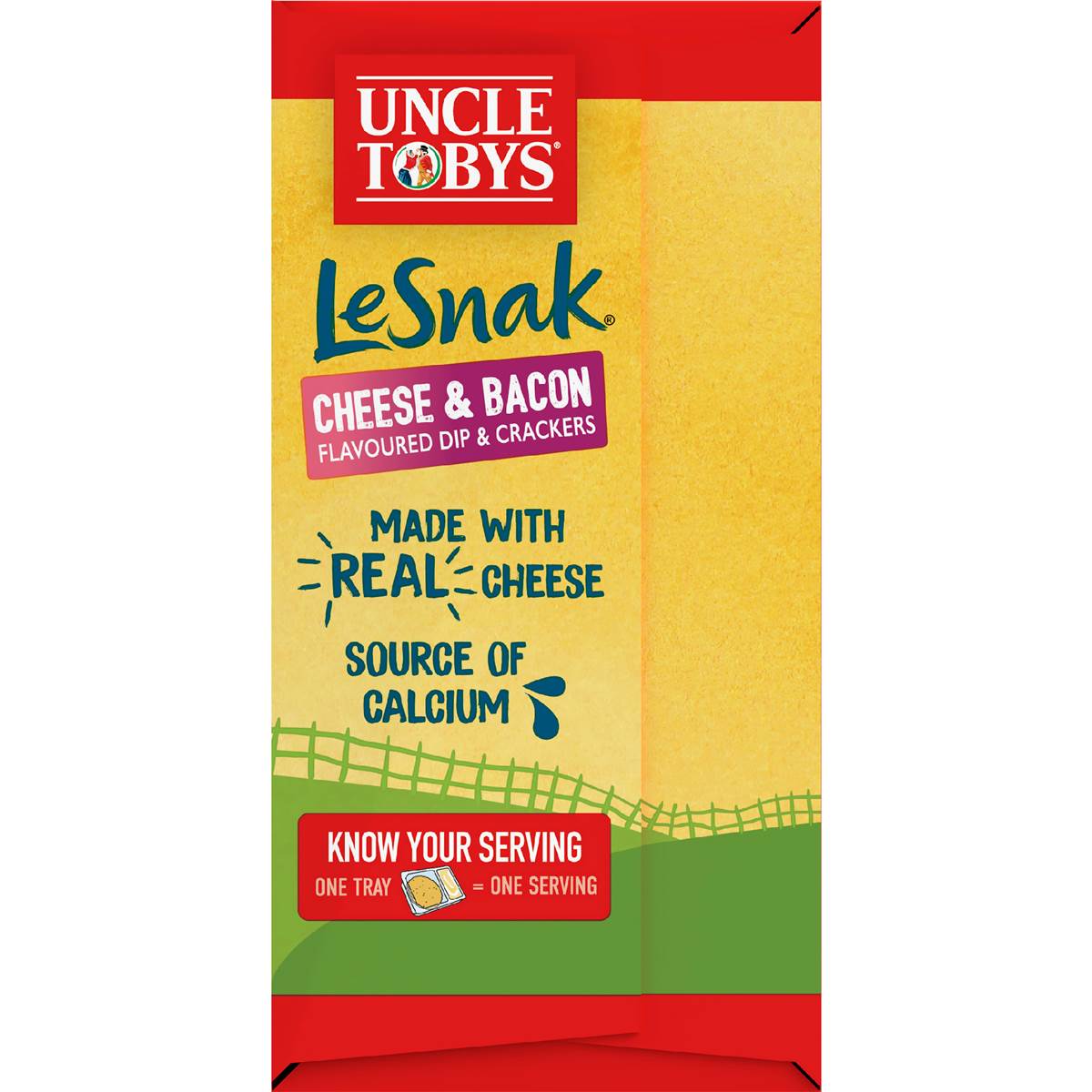 Uncle Tobys Le Snak Cheese & Bacon Dip & Crackers 6 pack