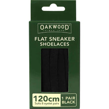 Oakwood Flat Sneaker Shoelaces Black 120cm each
