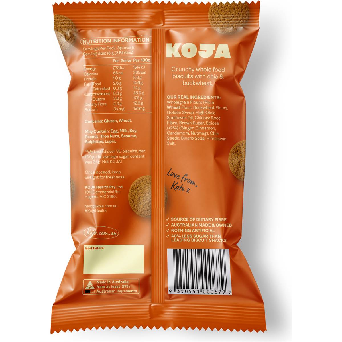 Koja Bickie Bites Gingerbread 150g