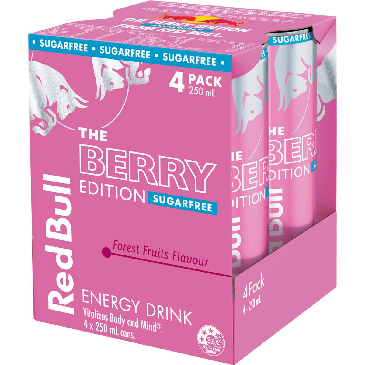 Red Bull Sugarfree Energy Drink Berry Edition 250mL x 4 pack