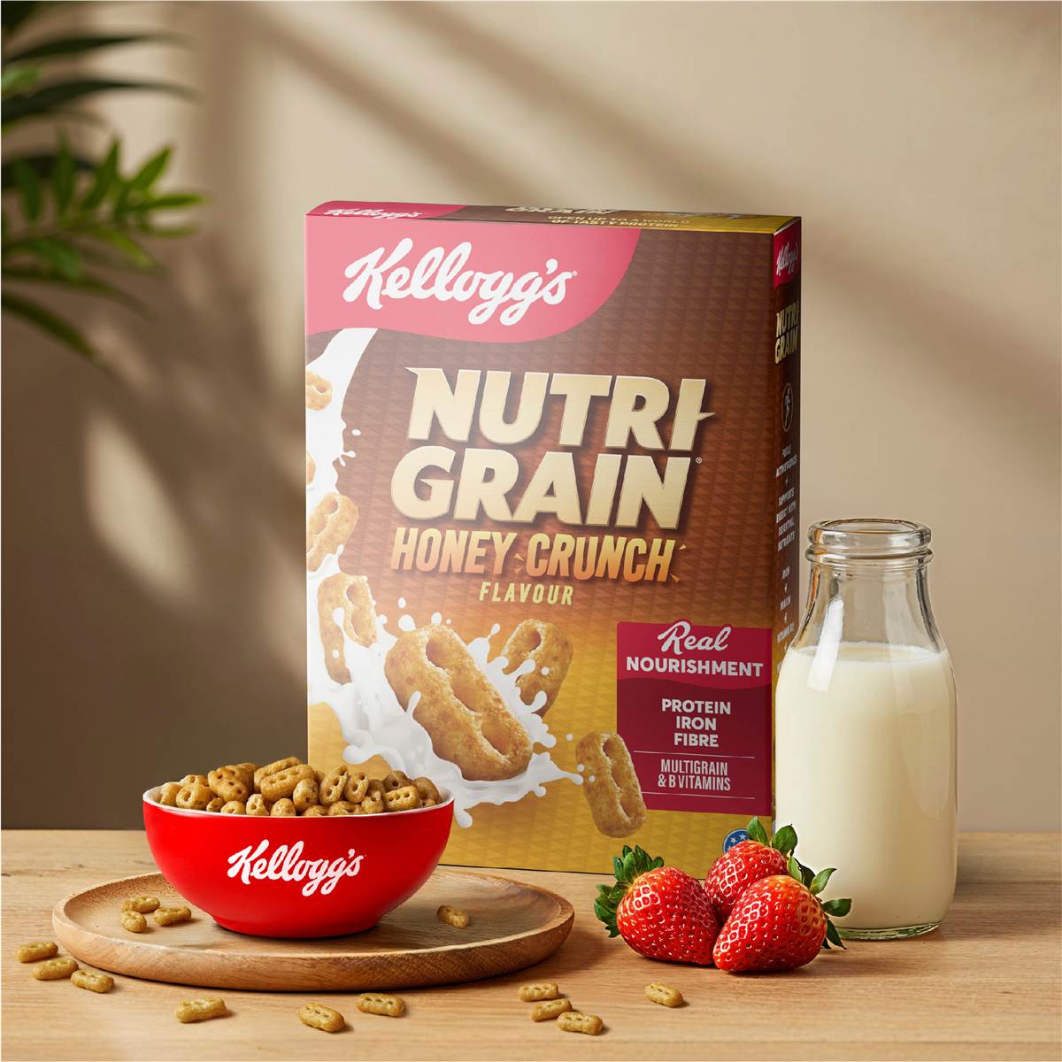 Kellogg's Nutri Grain Honey Crunch Breakfast Cereal 435g