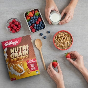 Kellogg's Nutri Grain Honey Crunch Breakfast Cereal 435g